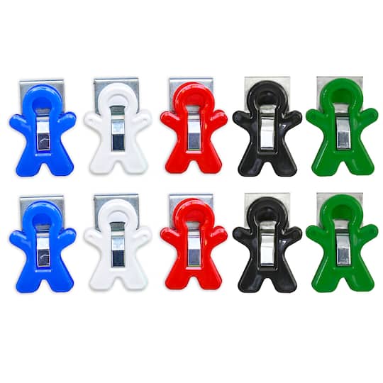 The Pencil Grip™ Magnet Man® Assorted Colors Magnetic Clips, 10ct. | Michaels®
